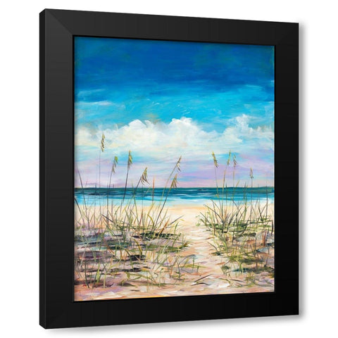 Relaxing Beaches Black Modern Wood Framed Art Print with Double Matting by DeRice, Julie