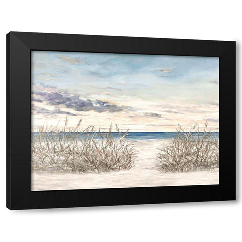 Windy Beaches Black Modern Wood Framed Art Print by DeRice, Julie