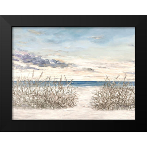 Windy Beaches Black Modern Wood Framed Art Print by DeRice, Julie