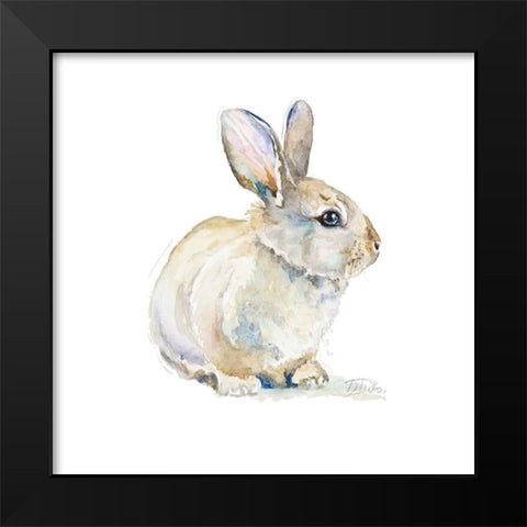Baby Rabbit Black Modern Wood Framed Art Print by Pinto, Patricia