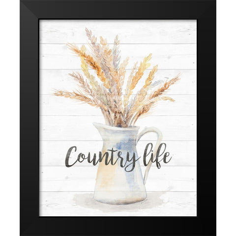 Country Life Black Modern Wood Framed Art Print by Loreth, Lanie