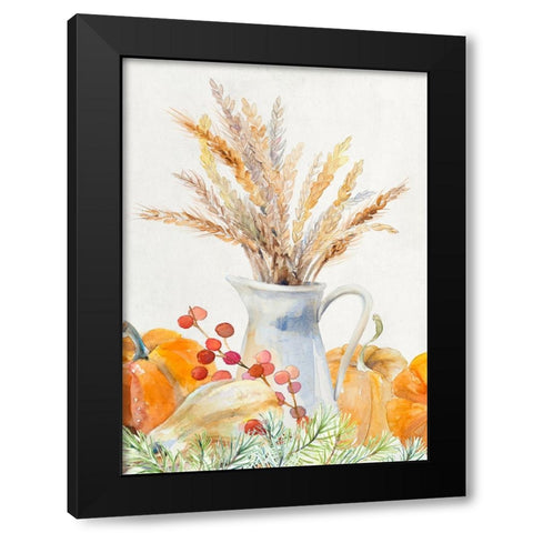 Harvest Wheat Pitcher Black Modern Wood Framed Art Print by Loreth, Lanie