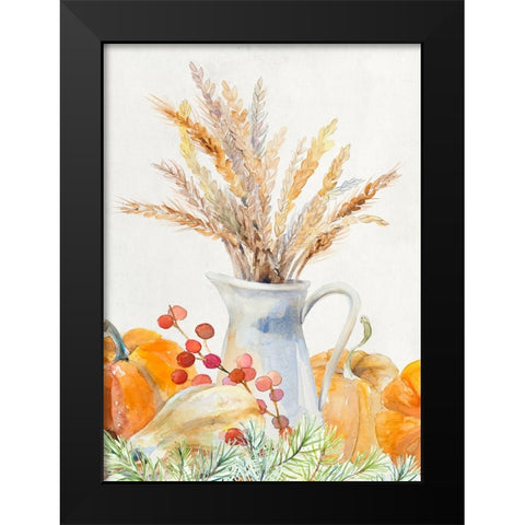 Harvest Wheat Pitcher Black Modern Wood Framed Art Print by Loreth, Lanie