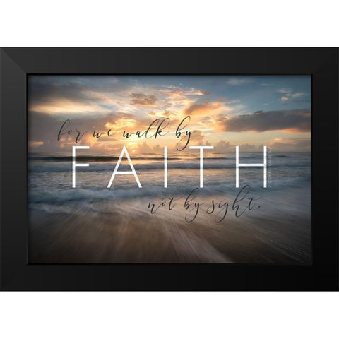 Walk by Faith Black Modern Wood Framed Art Print by Amos, Andy