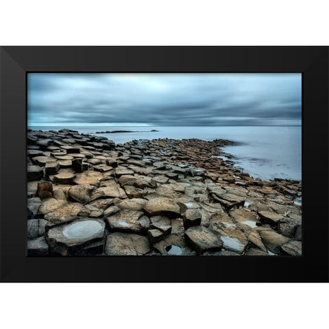 Rocky Shores Black Modern Wood Framed Art Print by Amos, Andy