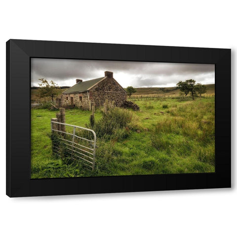 Once at Home Black Modern Wood Framed Art Print by Amos, Andy