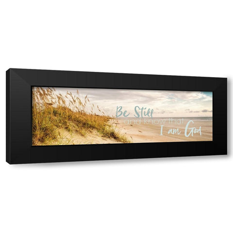 Be Still And Know That I am God Black Modern Wood Framed Art Print by Amos, Andy