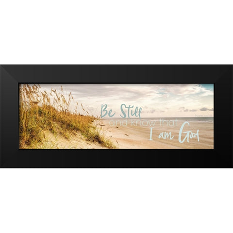 Be Still And Know That I am God Black Modern Wood Framed Art Print by Amos, Andy