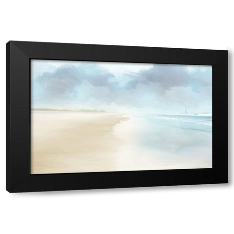 Sails In The Distance Black Modern Wood Framed Art Print by Meneely, Dan