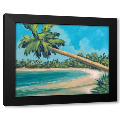 A Palm Tree Away Black Modern Wood Framed Art Print by Meneely, Dan