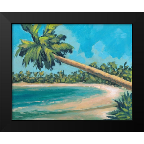 A Palm Tree Away Black Modern Wood Framed Art Print by Meneely, Dan