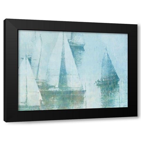 Vintage Sailing Black Modern Wood Framed Art Print with Double Matting by Meneely, Dan