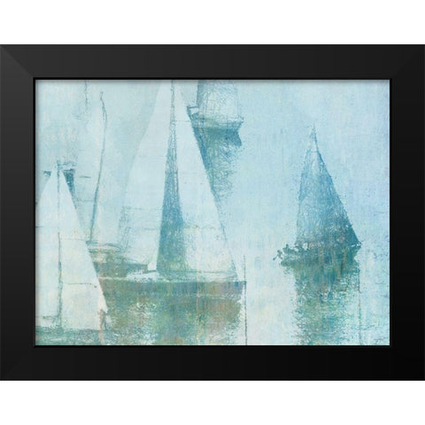 Vintage Sailing Black Modern Wood Framed Art Print by Meneely, Dan