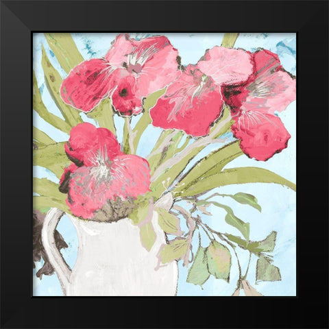 Spring Vase Black Modern Wood Framed Art Print by Maria, Robin