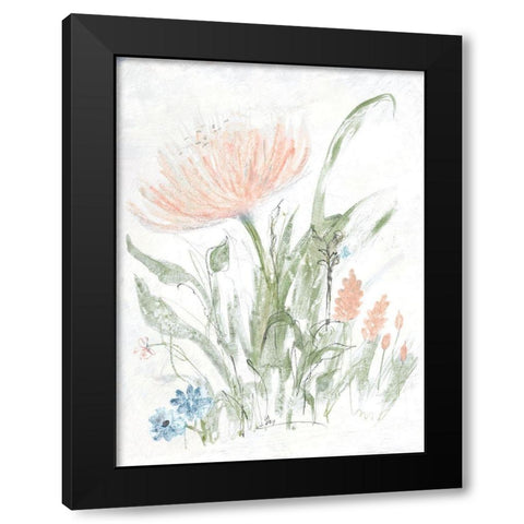 Spring Garden II Black Modern Wood Framed Art Print with Double Matting by Maria, Robin