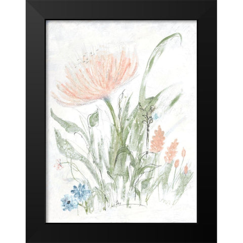 Spring Garden II Black Modern Wood Framed Art Print by Maria, Robin