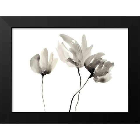 Follow Your Dreams Floral III Black Modern Wood Framed Art Print by Loreth, Lanie