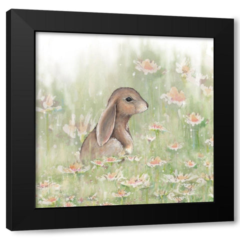 Meadow Visitor III Black Modern Wood Framed Art Print by Diannart