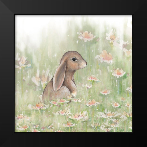 Meadow Visitor III Black Modern Wood Framed Art Print by Diannart