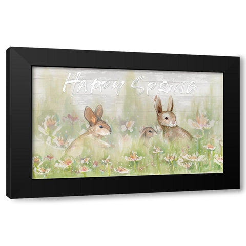 Happy Spring (rectangle) Black Modern Wood Framed Art Print by Diannart