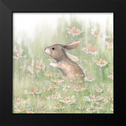 Meadow Visitor II Black Modern Wood Framed Art Print by Diannart