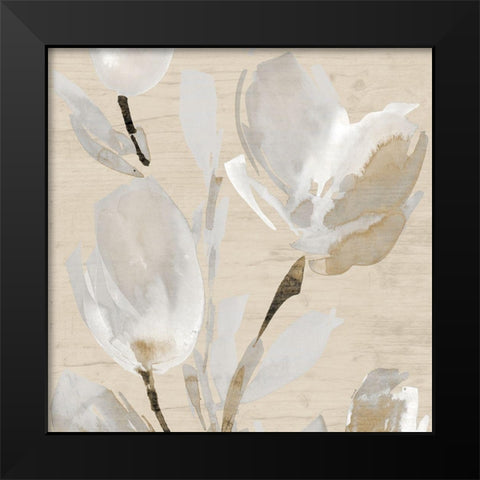 Neutral Tulips II Black Modern Wood Framed Art Print by Loreth, Lanie