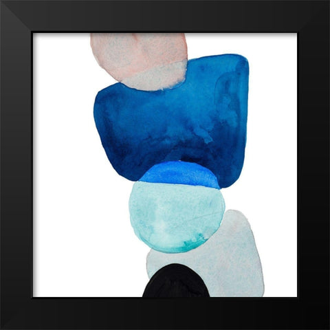 Head Over Heels Abstract I Black Modern Wood Framed Art Print by Loreth, Lanie