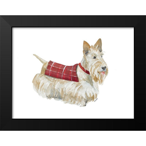 Wheaten Scotty Black Modern Wood Framed Art Print by Loreth, Lanie