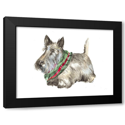 Black Scotty Black Modern Wood Framed Art Print with Double Matting by Loreth, Lanie