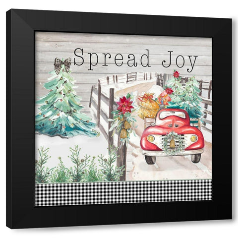 Believe in Holiday Magic III Black Modern Wood Framed Art Print with Double Matting by Pinto, Patricia