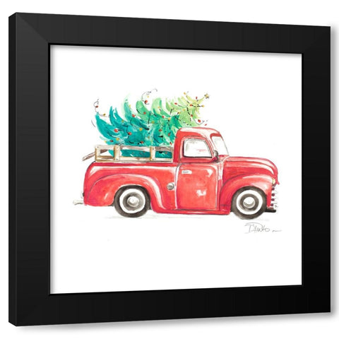 Christmas Tree Haul I Black Modern Wood Framed Art Print by Pinto, Patricia