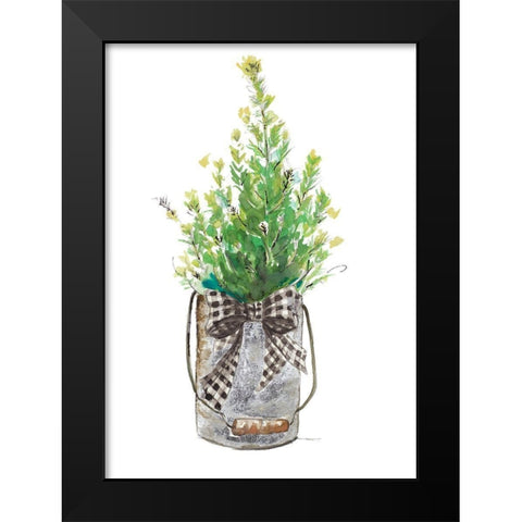Christmas Fir I Black Modern Wood Framed Art Print by Pinto, Patricia