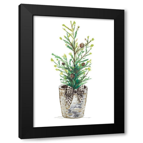 Christmas Fir II Black Modern Wood Framed Art Print by Pinto, Patricia