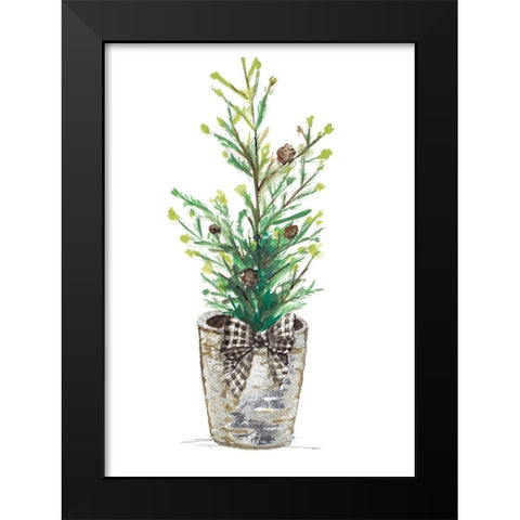 Christmas Fir II Black Modern Wood Framed Art Print by Pinto, Patricia
