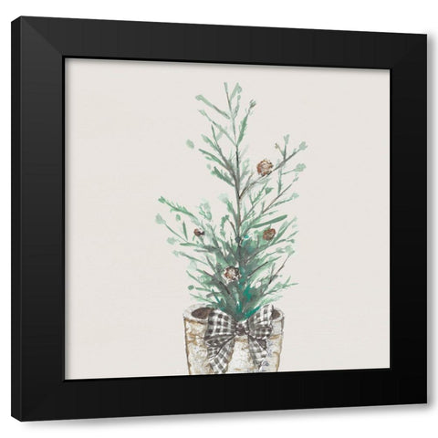 Christmas Fir II Black Modern Wood Framed Art Print with Double Matting by Pinto, Patricia