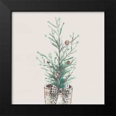 Christmas Fir II Black Modern Wood Framed Art Print by Pinto, Patricia