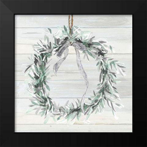 Aspen Wreath Black Modern Wood Framed Art Print by Pinto, Patricia