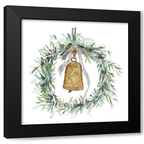 Aspen Wreath Black Modern Wood Framed Art Print with Double Matting by Pinto, Patricia