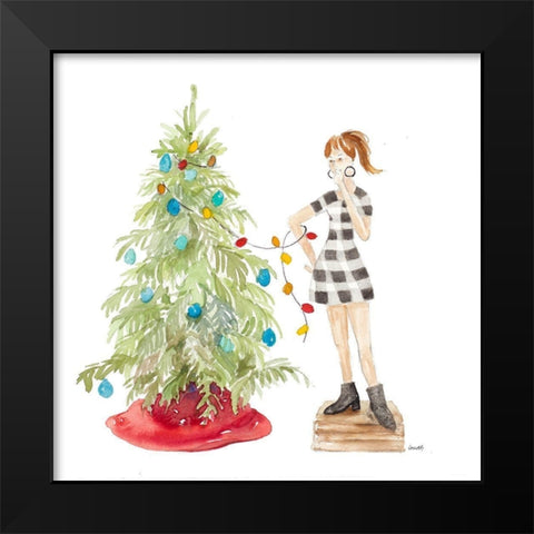 Decorating Christmas II Black Modern Wood Framed Art Print by Loreth, Lanie