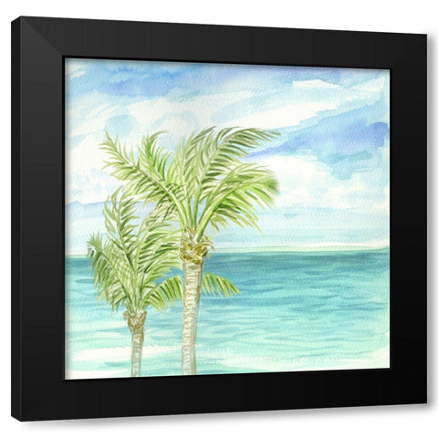Refreshing Coastal Breeze I Black Modern Wood Framed Art Print by Biscardi, Nicholas
