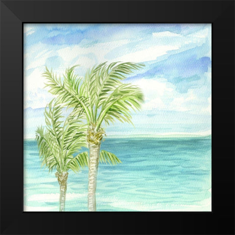 Refreshing Coastal Breeze I Black Modern Wood Framed Art Print by Biscardi, Nicholas