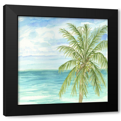 Refreshing Coastal Breeze II Black Modern Wood Framed Art Print by Biscardi, Nicholas