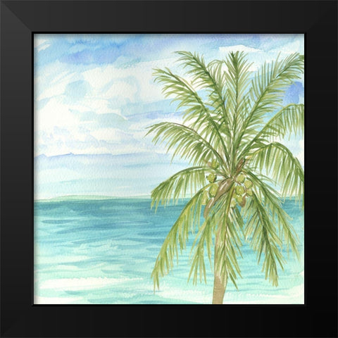 Refreshing Coastal Breeze II Black Modern Wood Framed Art Print by Biscardi, Nicholas