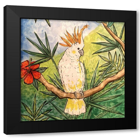 Tropical Bird I Black Modern Wood Framed Art Print by Biscardi, Nicholas