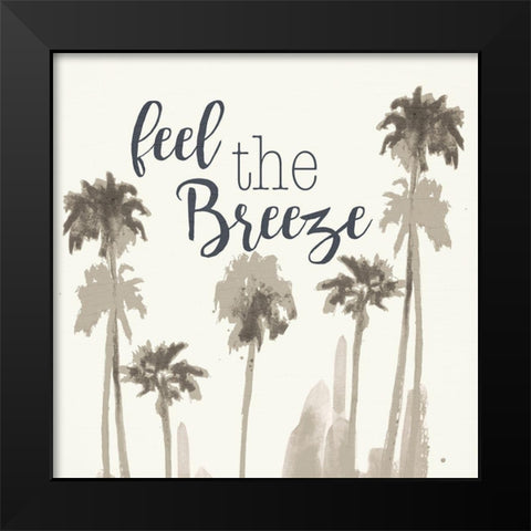 Feel The Breeze Black Modern Wood Framed Art Print by Pinto, Patricia