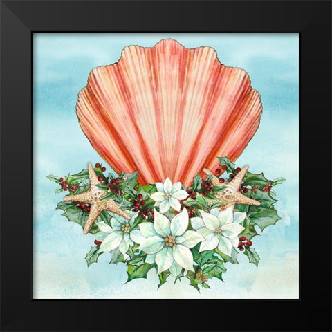 Holiday By the Sea I Black Modern Wood Framed Art Print by Diannart