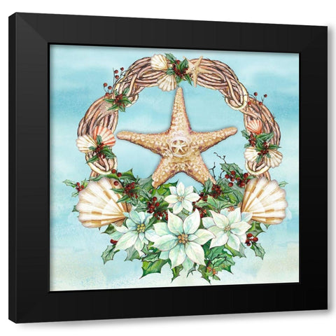 Holiday By the Sea II Black Modern Wood Framed Art Print with Double Matting by Diannart