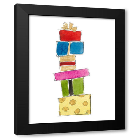 Christmas Presents II Black Modern Wood Framed Art Print with Double Matting by Loreth, Lanie