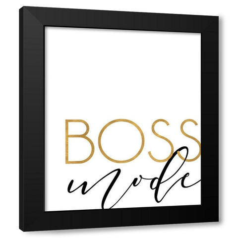Boss Mode Black Modern Wood Framed Art Print with Double Matting by Quach, Anna
