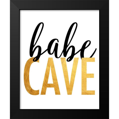 Babe Cave Black Modern Wood Framed Art Print by Quach, Anna